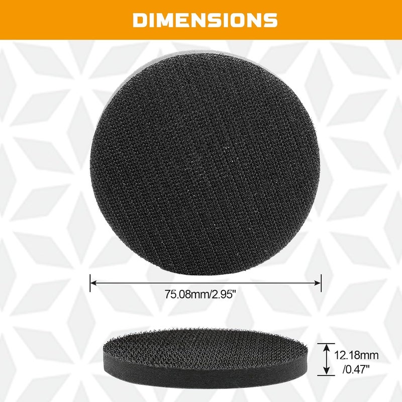 Uenhoy 5 Pack Hook and Loop Soft Foam Buffering Pads 3 Inch (75mm) Sponge Cushion Buffer Backing Pad Soft Interface Pads for 3" Sanding Pad - Image 4